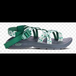 Green with white stars Chaco shoes